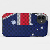 Australische stijl van het vlaggenontwerp van kool Case-Mate iPhone case (Achterkant (horizontaal))