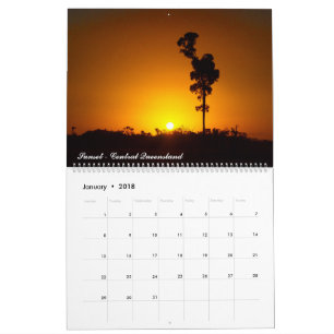 Australische sunset kalender voor 2018