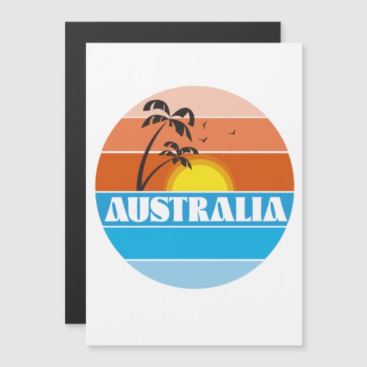 Australische sunset retro logo van 80 jaar (Voorkant / Achterkant)