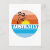Australische sunset retro logo van 80 jaar briefkaart (Voorkant)