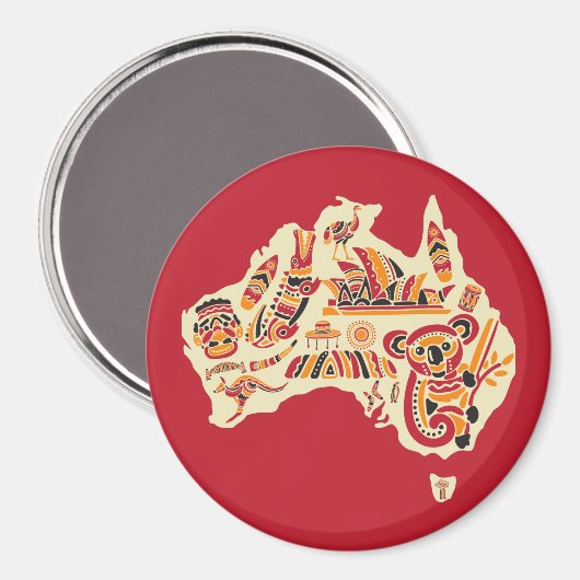 Australische symbolen magneet (Voorkant / Achterkant)