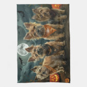 Australische Terriër Halloween Spooky Theedoek (Verticaal)