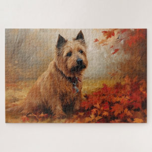 Australische Terrier in herfstbladeren val inspire Legpuzzel