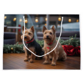 Australische Terrier Kerstmis Cruise: Pawsome Groot Cadeauzakje (Voorkant)