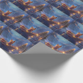 Australische Terriër Kerstvakantie Cadeaupapier (Hoek)