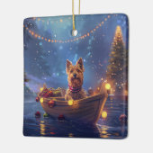 Australische Terriër Kerstvakantie Keramisch Ornament (Links)