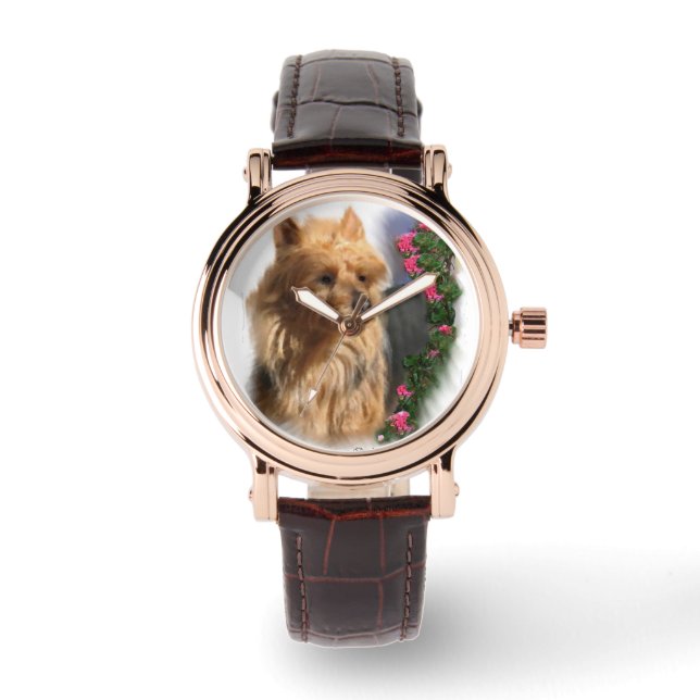Australische terrier Mam Horloge (Voorkant)