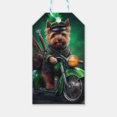 Australische Terrier motor St. Patrick's Day Cadeaulabel (Voorkant)