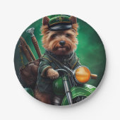 Australische Terrier motor St. Patrick's Day Papieren Bordje (Voorkant)