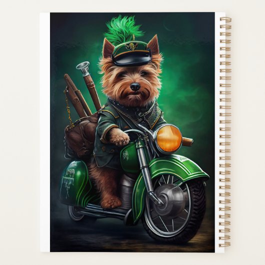 Australische Terrier motor St. Patrick's Day Planner (Achterkant)