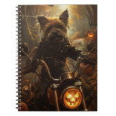 Australische Terrier Rijden Motorfiets Halloween Notitieboek (Voorkant)