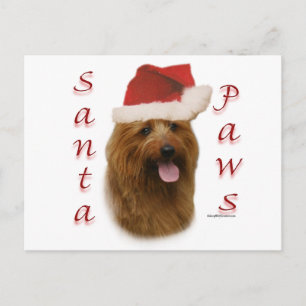 Australische Terrier Santa Paws Feestdagenkaart