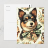  Australische Terrier schilderij illustratie Briefkaart (Voorkant / Achterkant)