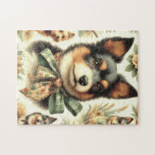  Australische Terrier schilderij illustratie Legpuzzel (Horizontaal)