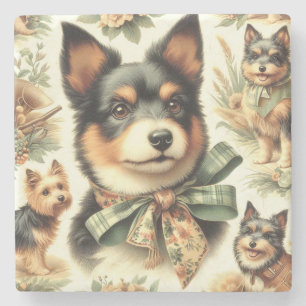  Australische Terrier schilderij illustratie Stenen Onderzetter