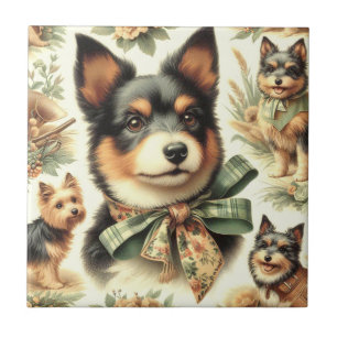 Australische Terrier schilderij illustratie Tegeltje