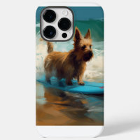 Australische Terrier Strand Surfen Schilderij