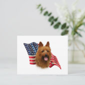 Australische Terrier Vlag Briefkaart (Staand voorkant)