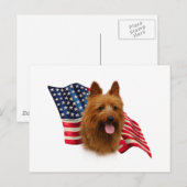 Australische Terrier Vlag Briefkaart (Voorkant / Achterkant)