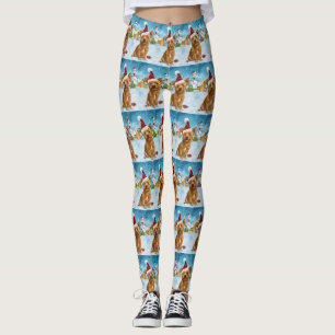 Australische Terriër Winter Wonderland Kerstmis Leggings
