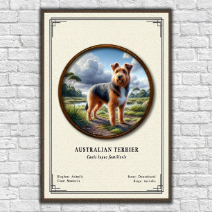 Australische Terriër Zoologie Serie Poster