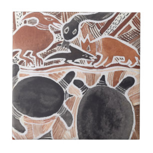 Australische theams Animals Turtles Fishing Tile Tegeltje