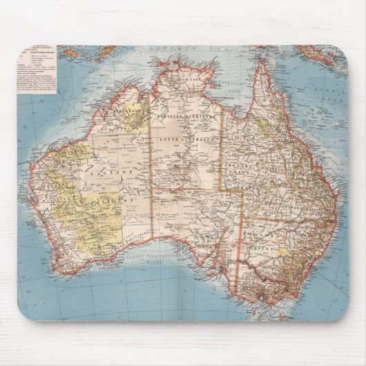 Australische topografie-kaart (1905) muismat (Voorkant)