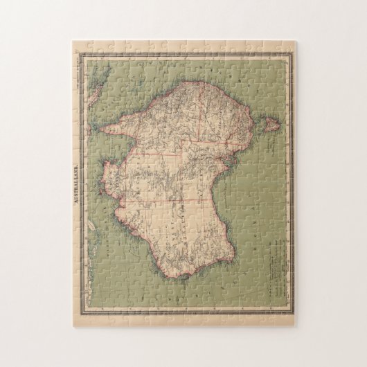  Australische Topografische kaart (1888) Legpuzzel (Verticaal)