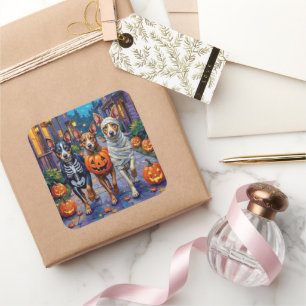 Australische vee hocus pocus op Halloween Vierkante Sticker