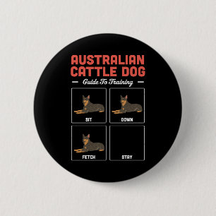 Australische vee hond gids voor training ronde button 5,7 cm