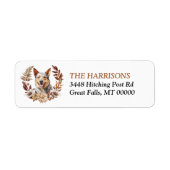 Australische vee hond herfst krans etiket (Voorkant)