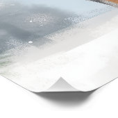 Australische vee Hond in Sneeuw Kerstmis Perfect Poster (Hoek)