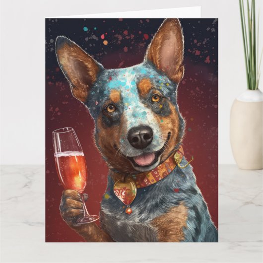 Australische vee Nieuwjaarskaart Kaart (Voorkant)