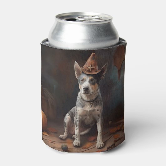 Australische vee pompoenen Halloween eng Blikjeskoeler (Blikje Voorkant)