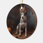 Australische vee pompoenen Halloween eng Keramisch Ornament (Links)