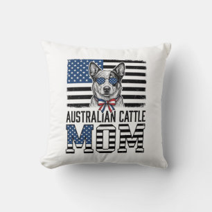 Australische veedrijvershond Moeder Patriottisch V Kussen