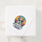 Australische veedrijvershond papa vintage zonsonde bedankjes labels (In situ)