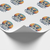 Australische veedrijvershond papa vintage zonsonde cadeaupapier (Hoek)