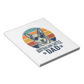 Australische veedrijvershond papa vintage zonsonde notitieblok (Schuin)