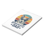 Australische veedrijvershond papa vintage zonsonde notitieblok (Gedraaid)