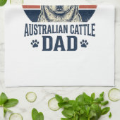 Australische veedrijvershond papa vintage zonsonde theedoek (Gevouwen)