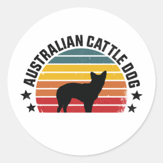 Australische veedrijvershond, rode heeler hond ronde sticker