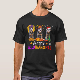 Australische veehond Halloween Kerst Hallotha T-shirt