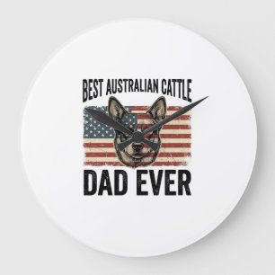 Australische veehond vader patriottisch vintage sh grote klok