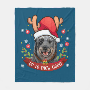 Australische veestapel Dog Blue Heeler Reindeer Ch Fleece Deken
