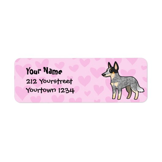 Australische veestapel hond / Kelpie Love Etiket (Voorkant)