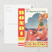 Australische vintage poster briefkaart (Voorkant / Achterkant)