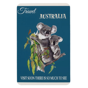 Australische vintage poster magneet