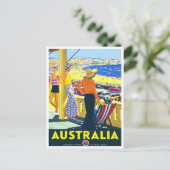 Australische vintonijnreis briefkaart (Staand voorkant)