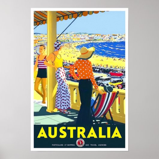 Australische vintonijnreis poster (Voorkant)